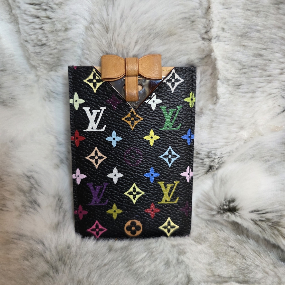 Louis Vuitton x Murakami Multicolor Card Case Mirror & Bow Case Rare - Picture 4 of 8